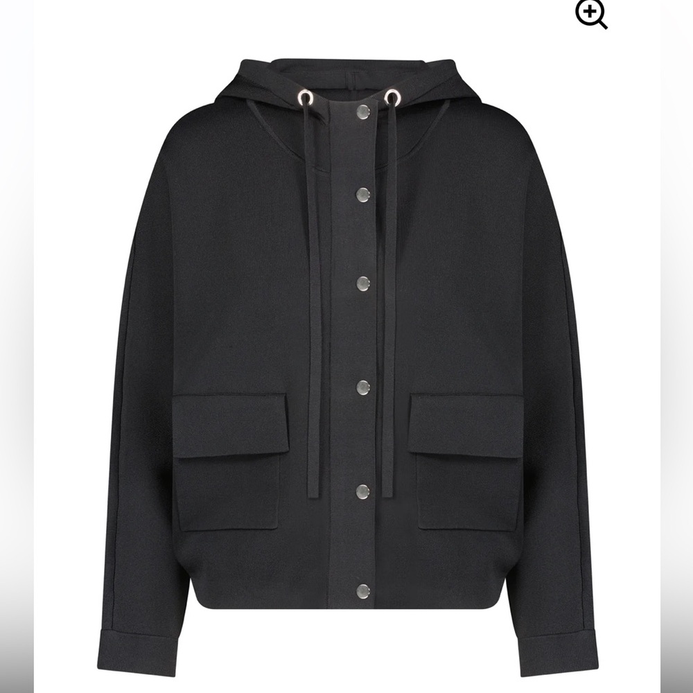 Aleeza Paris rosee black jacket with gold buttons